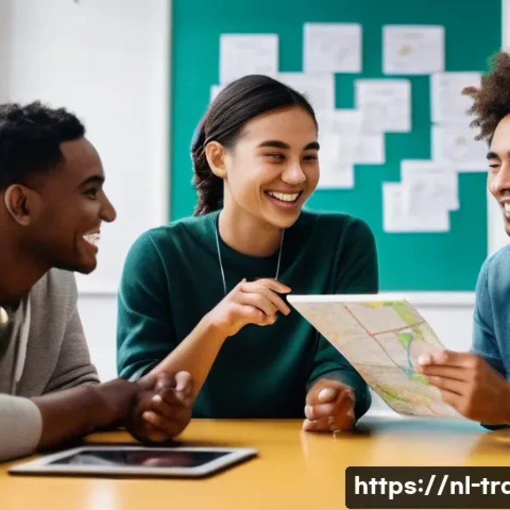 번역사 실무에서 필요한 외국어 능력 - **"A vibrant and diverse group of young adults, representing various cultures from around the world,...